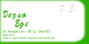 dezso egi business card